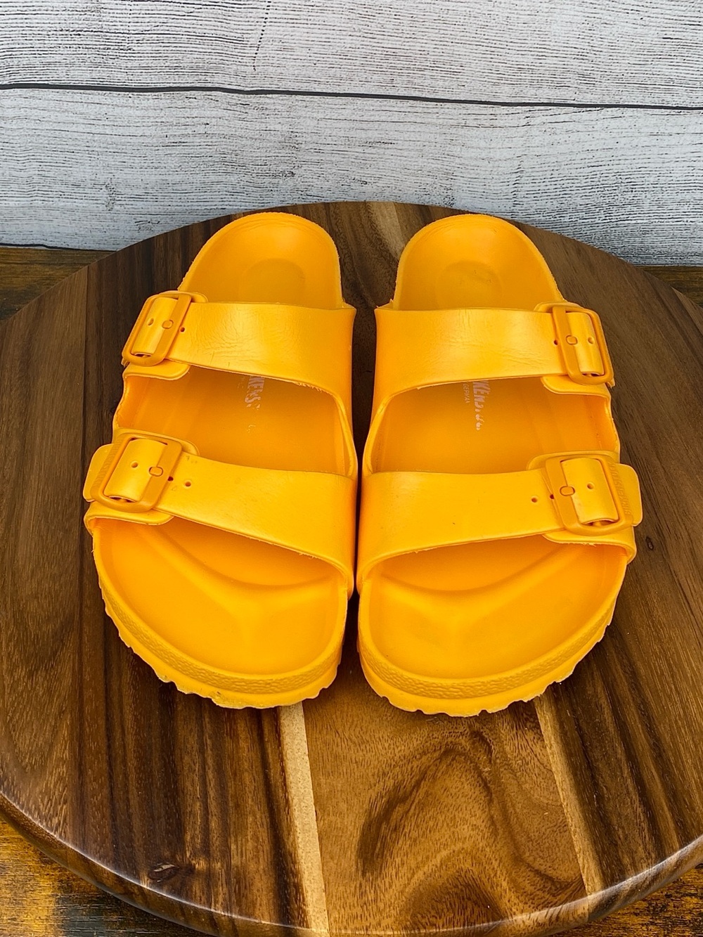 Birkenstock Arizona Essentials EVA Honolulu Orange Sandals Men’s Size 12 EU 45 - Picture 3 of 8